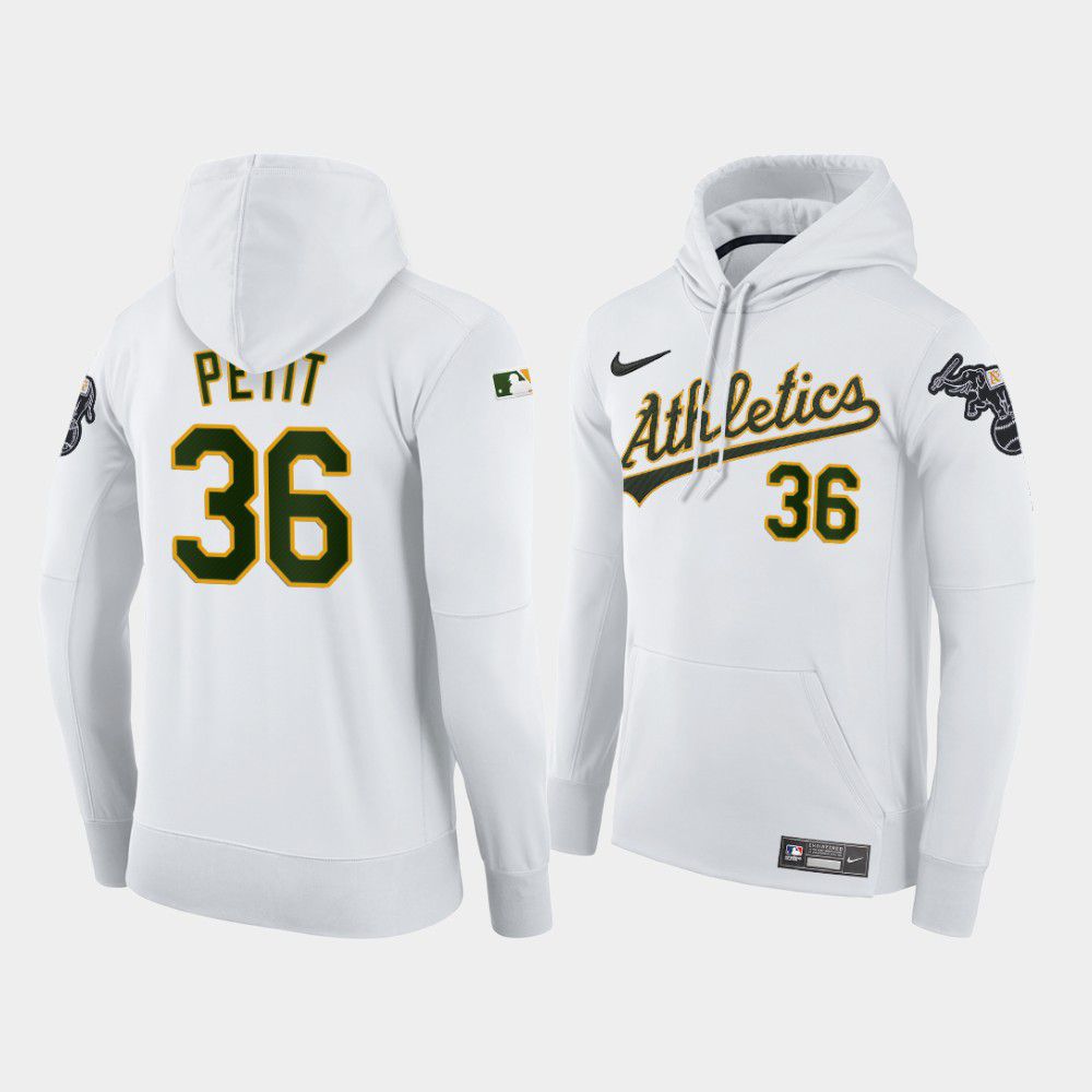 Men Oakland Athletics #36 Petit white home hoodie 2021 MLB Nike Jerseys->oakland athletics->MLB Jersey